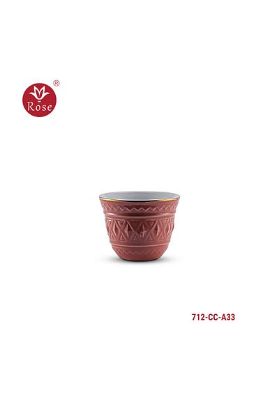 Rose CR-712-Piece Rose Porcelain Arabic Coffee Cup Set, 12 Pieces