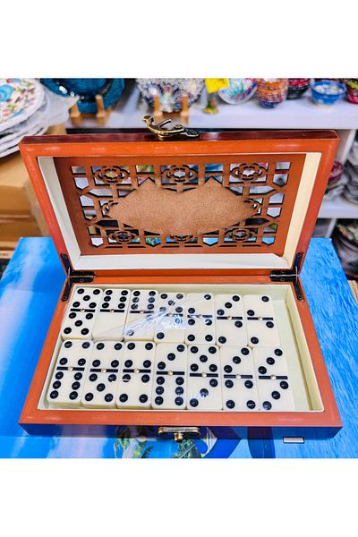 ATÖLYE SAİT Wooden Domine Game - Quality Handheld Game