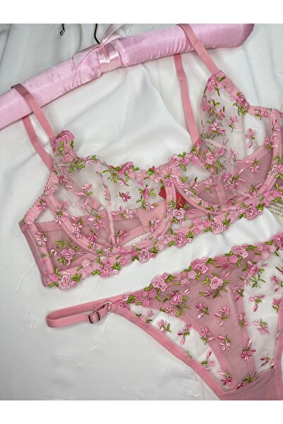 ROZENİN LINGERIE Σετ σουτιέν με δαντέλα μεγάλου μεγέθους