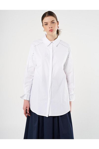Kayra Trok Printed Poplin Tunic-21014