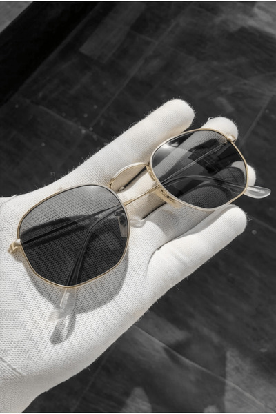 BAPPİR Unisex Pentagonal Rose Gold Sunglasses Frame