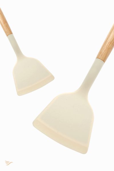 rubihome Bamboo Handle Silicone Spatula
