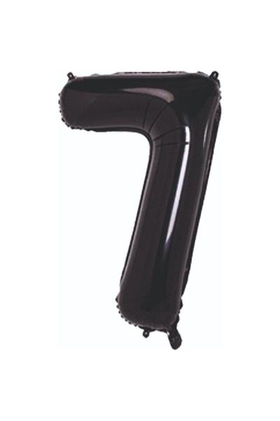 Zanzibar Foil Balloon 7 Number Helium Balloon 76 Cm Black Color - 7 Years Old Balloon - 7 Years Old Balloon -7 Number Balloon