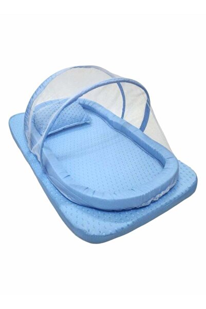 Baby Cara سرير شبكي للأطفال حديثي الولادة مع مرتبة سميكة وناموسية ووسادة للرق...