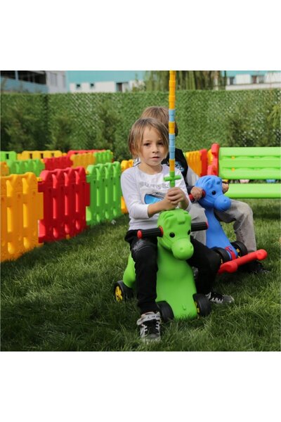 Genel Markalar Tekerlekli At Figürlü Oyuncak - Tekerlekli Binilebilir At - Anaokulu - Kreş - Tekerlekli Oyuncak