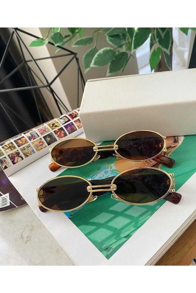 BAPPİR New Season Vintage Oval Unisex Set of 2 Sunglasses