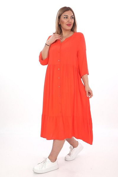 Zedd+ Plus 24249 Orange Dress