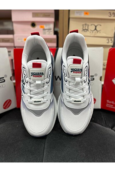 Wickers WİCKERS 2819 BEYAZ-LACİ-KIRMIZI ERKEK SPOR AYAKKABI