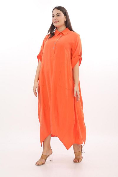 Zedd+ Plus 23264 Orange Dress
