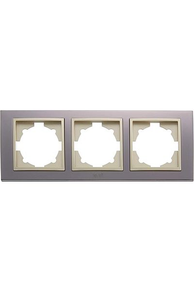 Mu Art Elbi Zena Platinum Black Pearl Titanium 3-Piece Frame