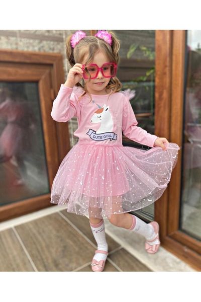 kidsela çocuk modası Rochie pentru fata din tul