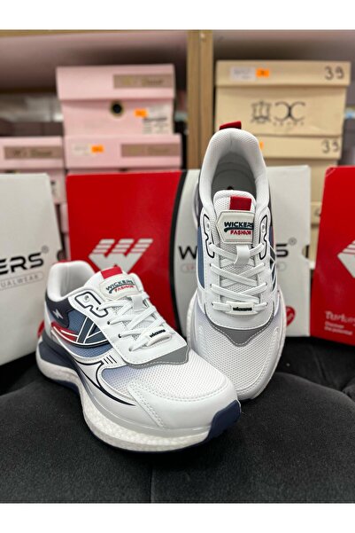 Wickers WİCKERS 2819 BEYAZ-LACİ-KIRMIZI ERKEK SPOR AYAKKABI
