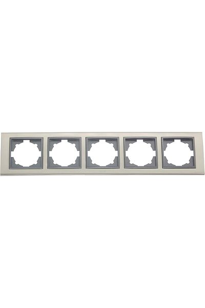 Mu Art Elbi Zena Platinum Inox Smoked 5 Piece Frame
