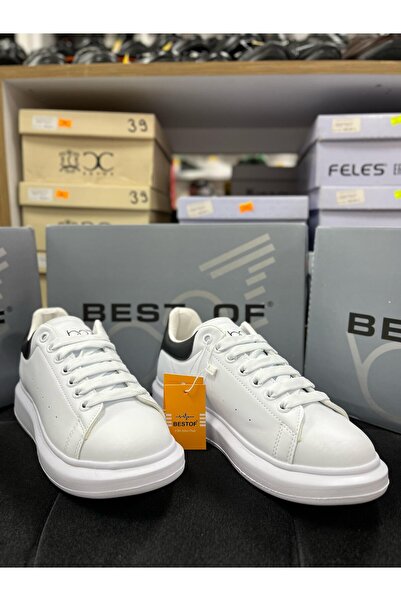 Best Of B-150 WHITE AND BLACK MEN'S SNEAKERS