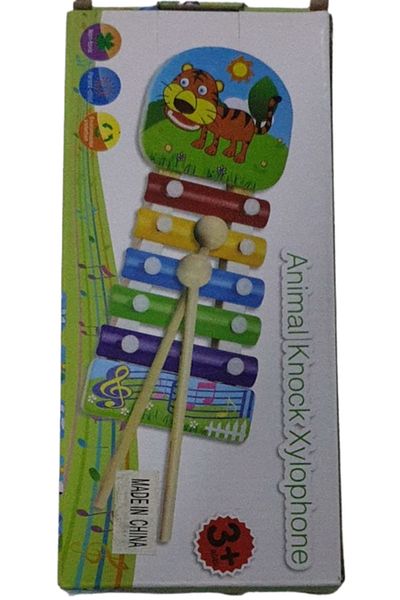 Generic 2قطعتين من اكسليفون خشبي صغير5 اصابع