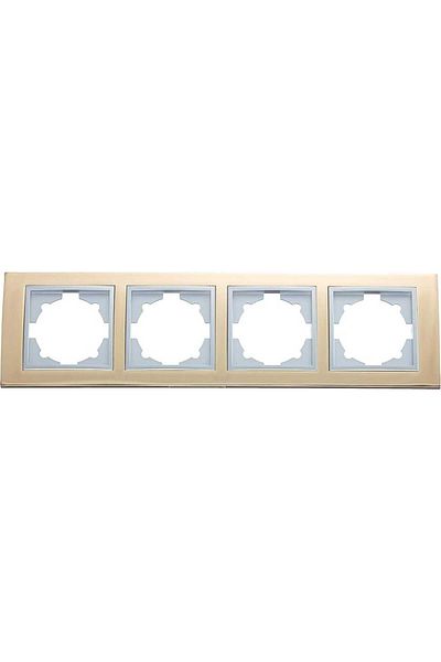 Mu Art Elbi Zena Platinum Gold Metallic Gray 4-Piece Frame