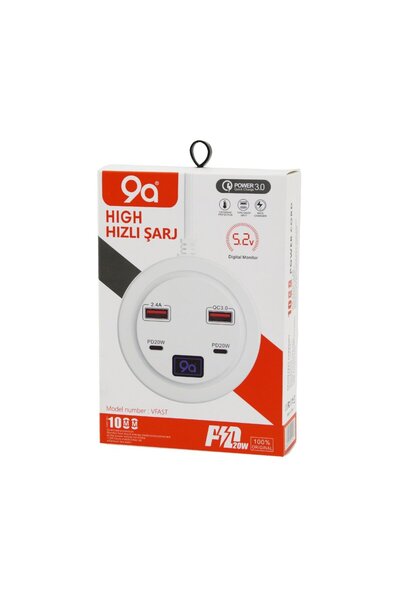 StepCo HIGH POWER 3.0 VFAST KY-100 ÇOKLU= 4 LÜ HIZLI ŞARJ SETİ 2AD -PD20W=TYPE-C - 2.1A + QC3.0= USB