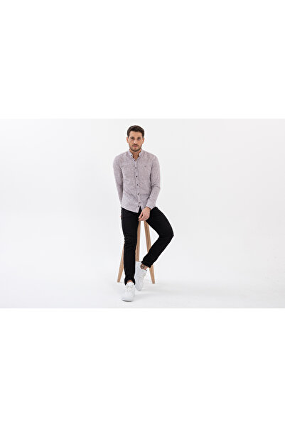 Klothy Ανδρικό λινό πουκάμισο με καλοκαιρινή λεπτή εφαρμογή Judge