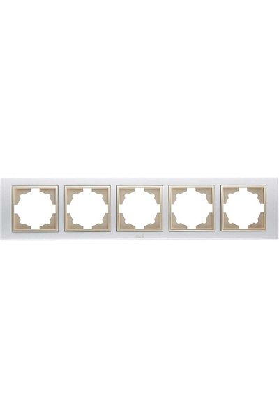Mu Art Elbi Zena Platinum Matte Chrome Titanium 5-Piece Frame