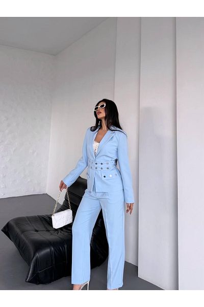 Ekim Store Set de sacou dublu cu nasturi aurii