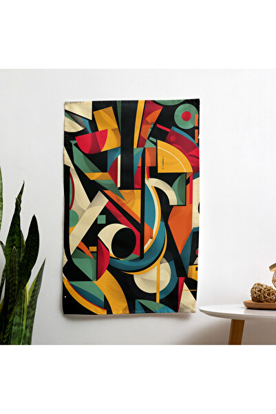 PaintedAnarchy غطاء حائط على طراز بوبارت - ألوان نابضة بالحياة، ظهر قطن 100%،...