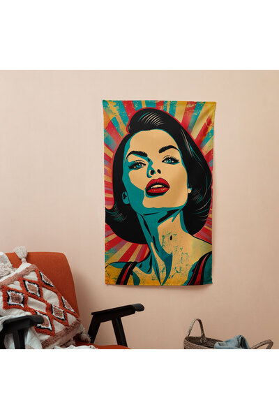 PaintedAnarchy Popart Style Wall Throw Blanket - 100% Cotton Back and Polyester Vibrant Prints on Front - Bed