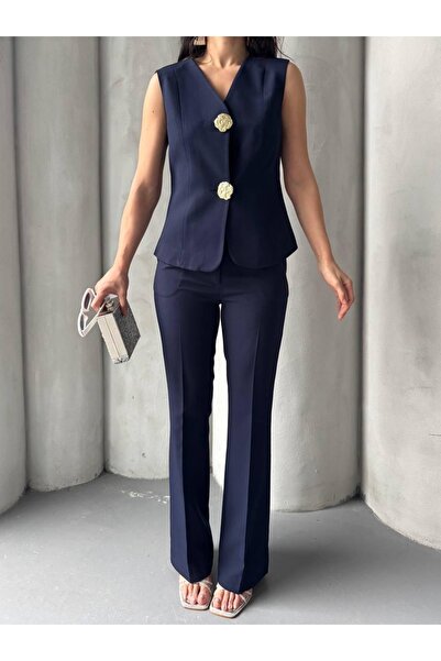 Ekim Store KOPYA - Dvostruko kopčano sako sa remenom sa ušicama