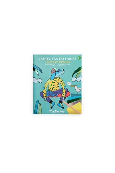 Moulin Roty Joc creativ Planse fantastice cu animale haioase, Moulin Roty, pentru copii