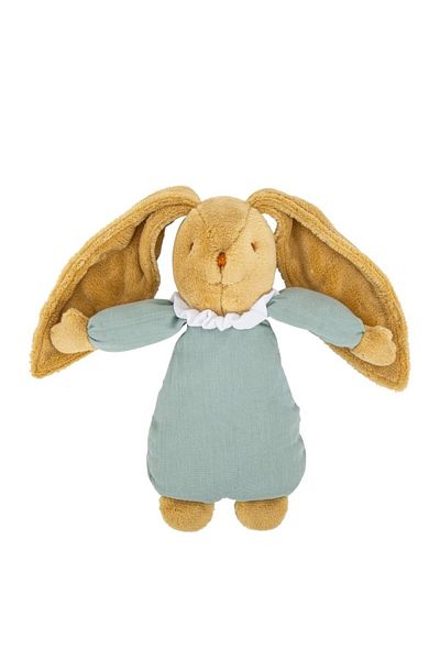 Trousselier Hudební králík z organické bavlny - 25 cm zelený