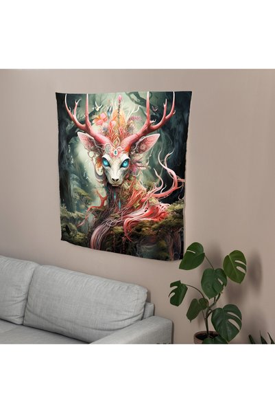 PaintedAnarchy Legendary Forest Wall Drape - 100% Cotton Back, Polyester Front - Vibrant Ranforce Fabric Art Drape