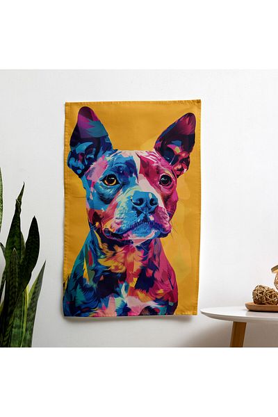 PaintedAnarchy Popart Style Canvas Print Wall Drape - Vibrant Colors Fabric, Bedroom & Living Room Decor