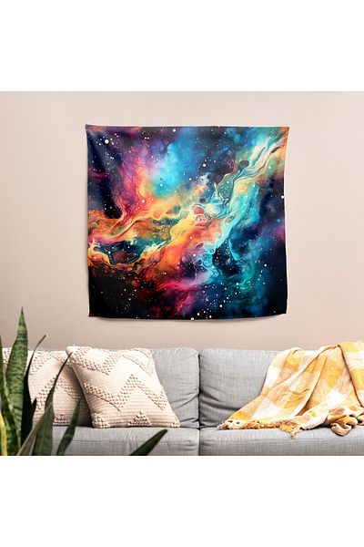 PaintedAnarchy Modern Vibrant Colors - 100% Cotton Blanket - Celestial Star Map