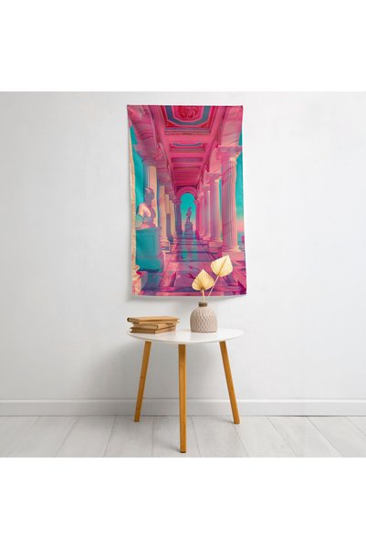 PaintedAnarchy Neon Roman Drafts - Back Cotton, Vibrant Colors, Bedroom, Living Unit