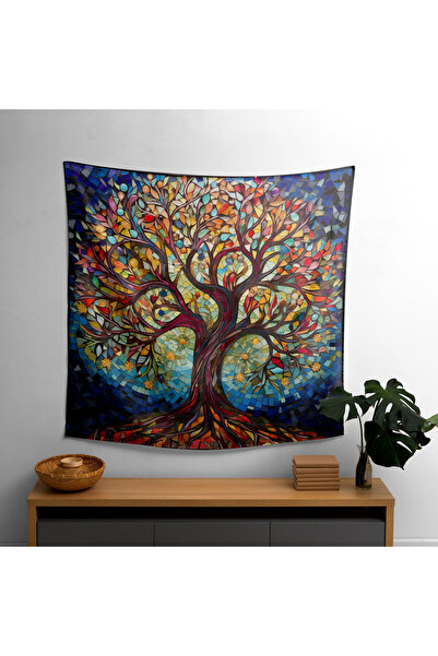 PaintedAnarchy لوحة فنية جدارية من الفسيفساء الزجاجية الملونة لشجرة الحياة - ...
