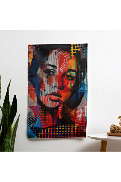 PaintedAnarchy غطاء حائط بتصميم فن البوب - ظهر من القطن بنسبة 100%، أمامي من ...