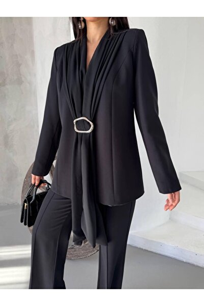 Ekim Store Double Blazer Suit with Shawl Detail