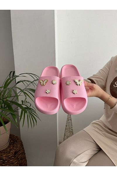 Behtah Kundura 6 Stones Stylish Design Open Front Beach Pool Garden Sea Summer Soft Thick Sole Daily Slippers