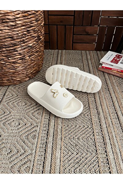 Behtah Kundura 6 Stones Stylish Design Open Front Beach Pool Garden Sea Summer Soft Thick Sole Daily Slippers