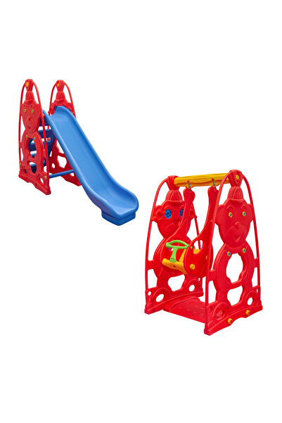 Genel Markalar Çocuk Kaydırak - Salıncak - Anaokulu - Kreş - İkili Set - Çocu...