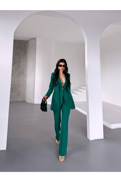 Ekim Store Belt Detailed Double Blazer Suit