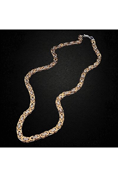 Tasarım قلادة فولاذية - سلسلة الملك (موديل 0.5 مم 55 سم) - وصلة بيزنطية - شخص...