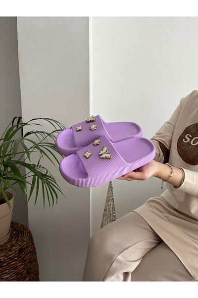 Behtah Kundura 6 Stones Stylish Design Open Front Beach Pool Garden Sea Summer Soft Thick Sole Daily Slippers