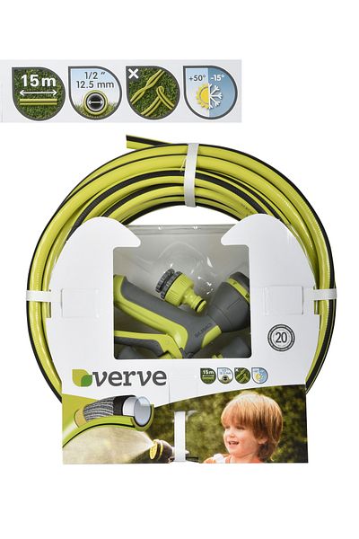 Verve Polyvinyl chloride PVC Hose Pipe 15 M