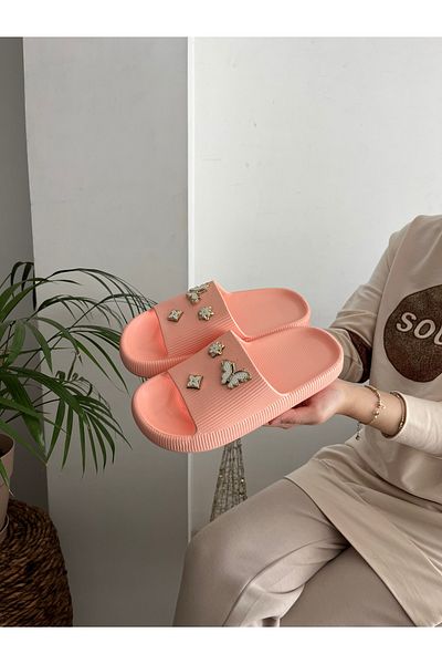 Behtah Kundura 6 Stones Stylish Design Open Front Beach Pool Garden Sea Summer Soft Thick Sole Daily Slippers