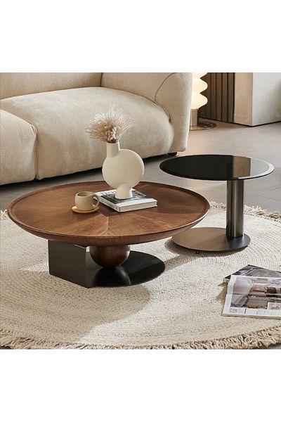 Trendat Round coffee table with side tables
