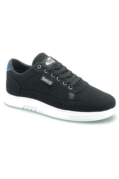Kocamanlar Ayakkabı Dakırs 2038 Black Linen Men's Sneakers Vans