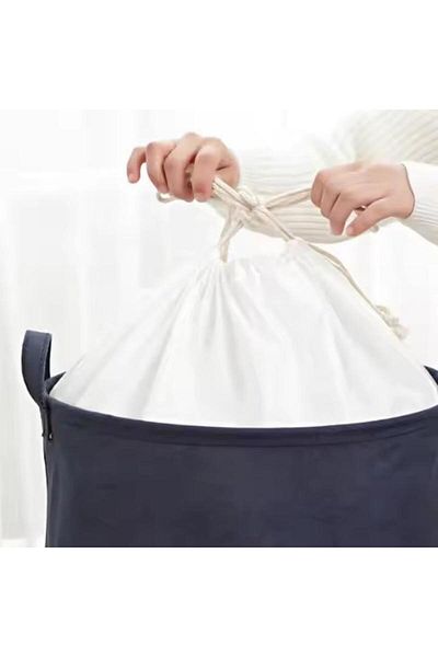 Generic Large Collapsible Laundry Hamper Bag With Handle, Foldable Dirty Clothes Basket