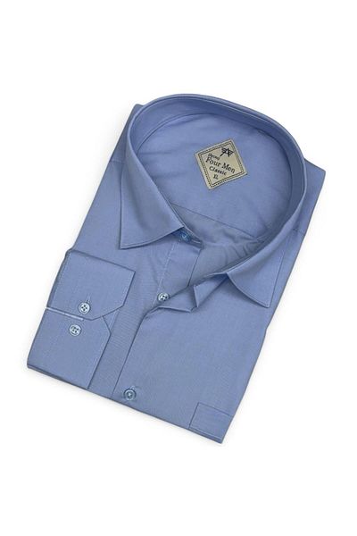 EREN STYLE Cămașă cu mânecă lungă din bumbac pentru bărbați (potrivire obișnuită)