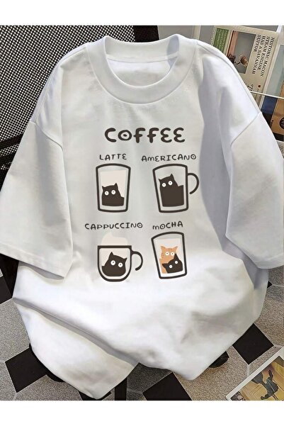 DEEFWEAR Tricou supradimensionat unisex cu panglică în stil Kawai