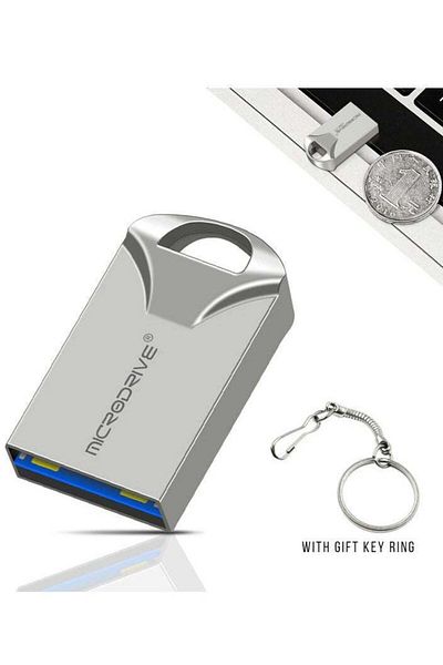 MicroDrive Flash Memory Metal 32GB  US032G - Silver